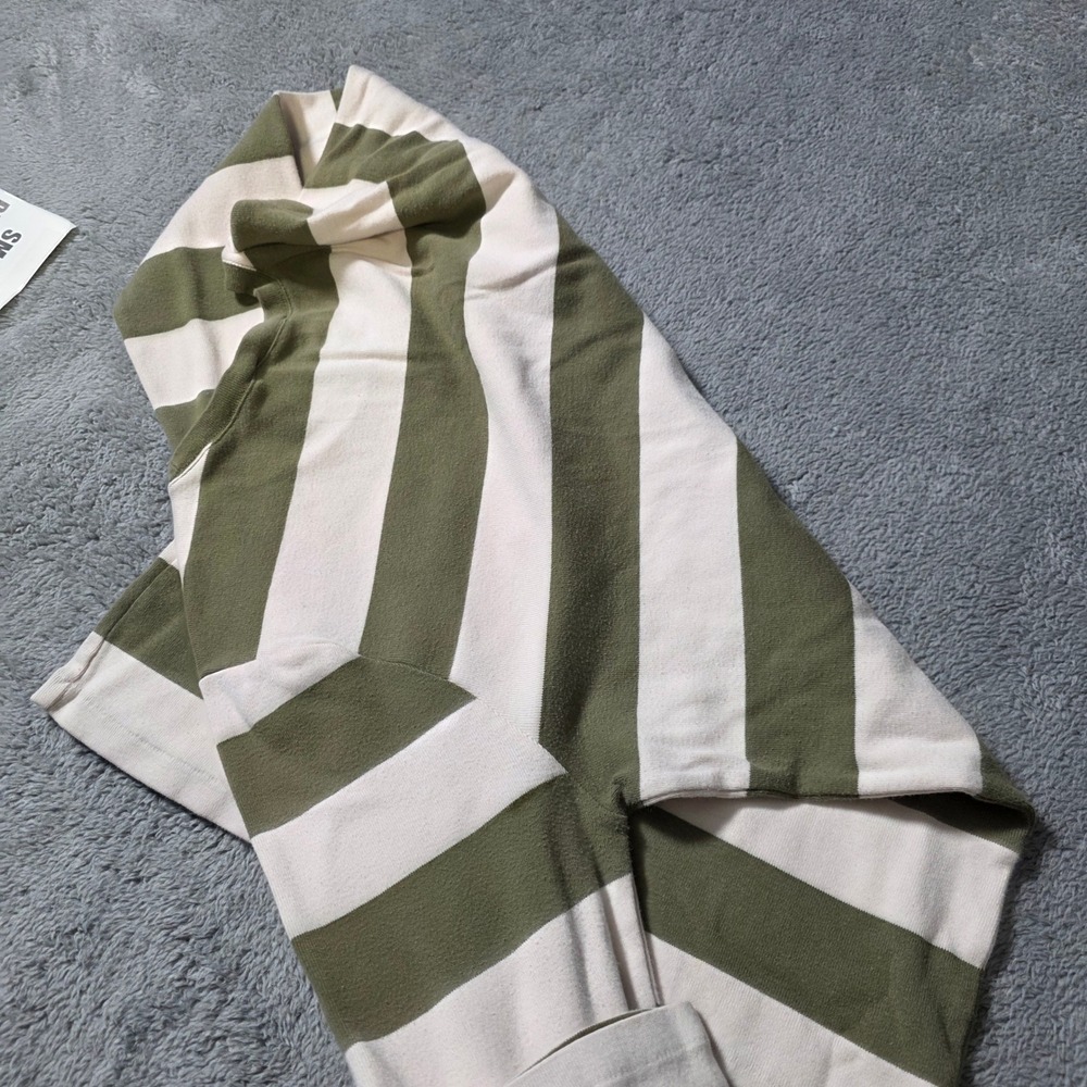 Ralph Lauren Womens XL Long Sleeve T-Shirt Olive Green Striped Cotton Crewneck - Picture 5 of 5